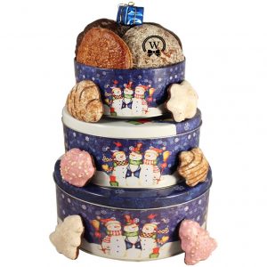 Christmas Perfecto Tin Tower – Cookies Gift Basket
