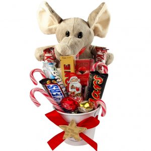 Sweet Elephant Christmas Gift Bucket