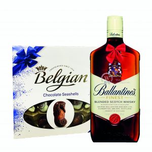 Ballantine’s Scotch Whiskey & Belgian Bonbonniere