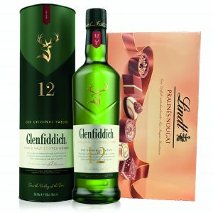 Glenfiddich Signature 12 Year Old Speyside Single Malt Scotch Whiskey & Lindt Pralines