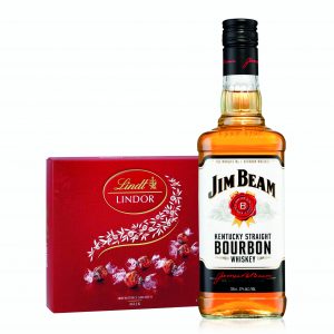 Jim Beam White Label Bourbon Whiskey & Lindor Pralines