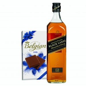 Johnnie Walker Black Label Scotch Whiskey & Belgian Chocolate Bar