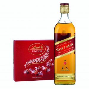 Johnnie Walker Whiskey Red Label Scotch Whiskey & Lindor Pralines